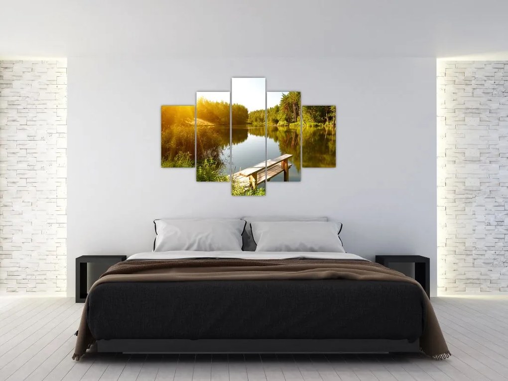 Tablou - Lac la munte (150x105 cm)