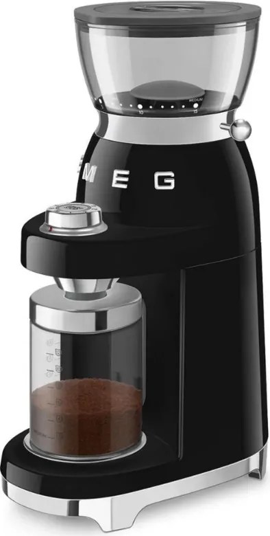 Rasnita de cafea Smeg CGF03BLEU, 150 W, 240 g, Sistem de rotire si blocare, Functie manuala, Negru