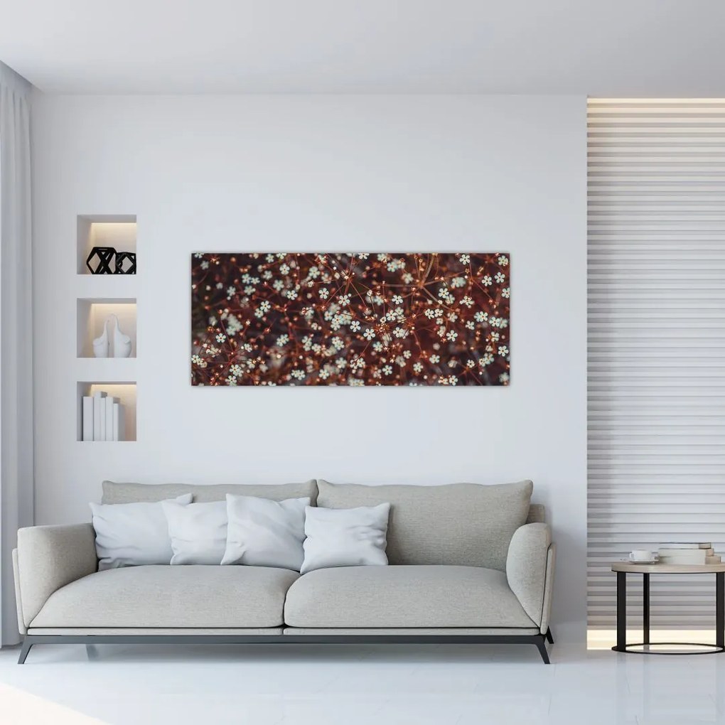 Tablou cu floare de nu mă uita (120x50 cm)
