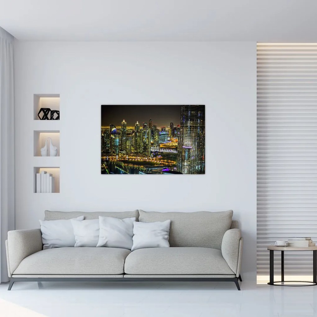 Tablou cu oraș nocturn (90x60 cm)