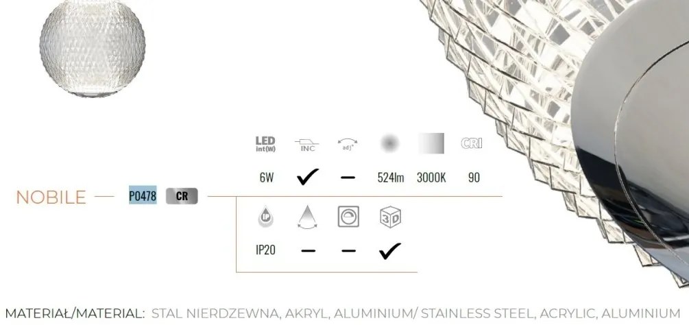 Lustra, Pendul LED design modern NOBILE
