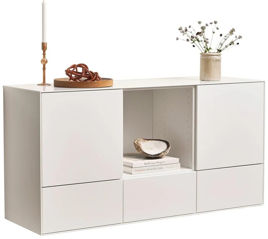 Comodă de perete albă joasă 135x68 cm Edge by Hammel – Hammel Furniture