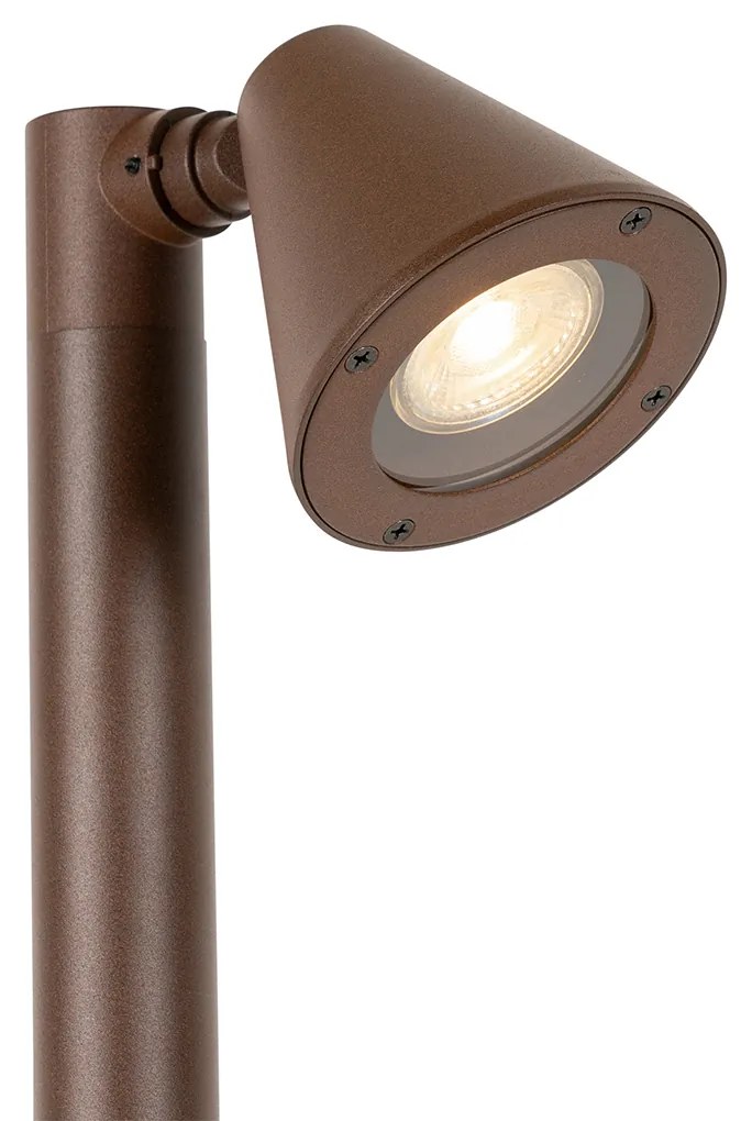 Stâlp modern pentru exterior maro ruginiu 100 cm IP44 reglabil - Ciara