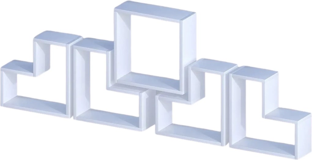 Rafturi Elitra, alb, PAL melaminat, 180x60x15 cm