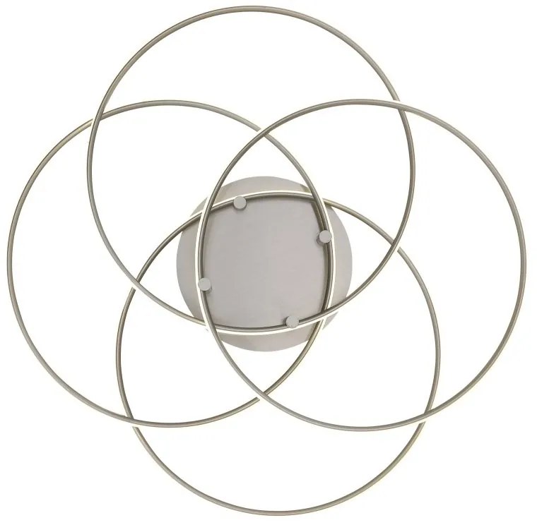 Plafoniera LED rotativa orientabila metal nichel KOMBOS
