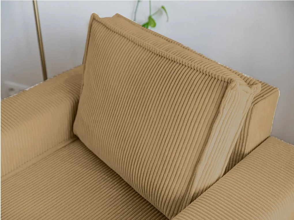 Fotoliu cu taburet SMART SET, mustar