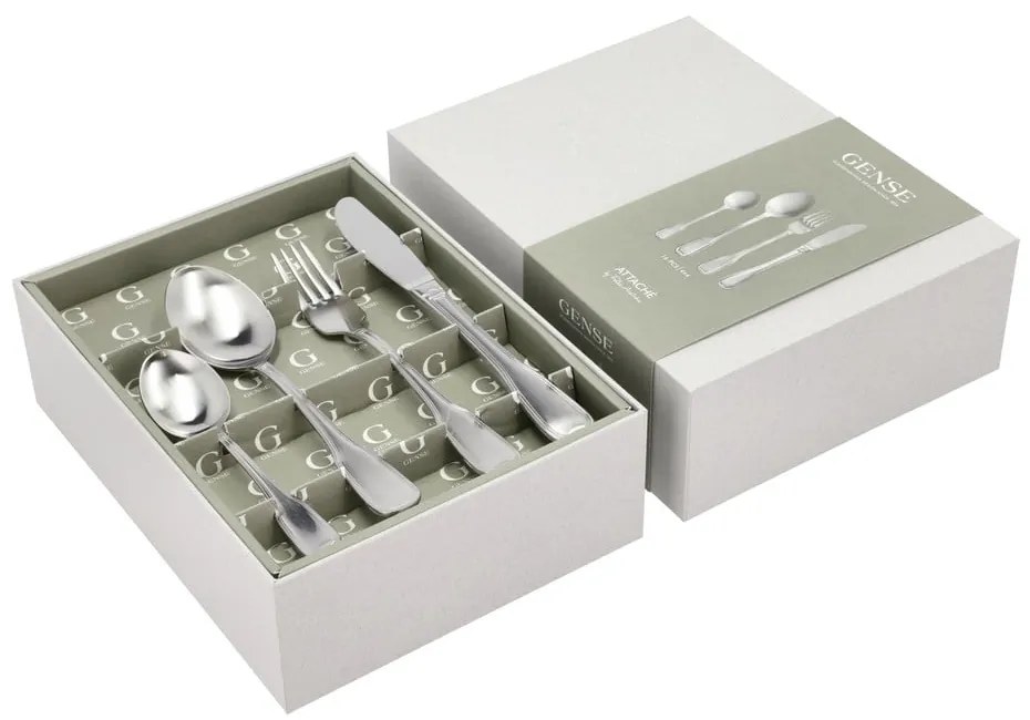 Tacâmuri argintii din oțel inoxidabil 16 buc. Attaché – Gense