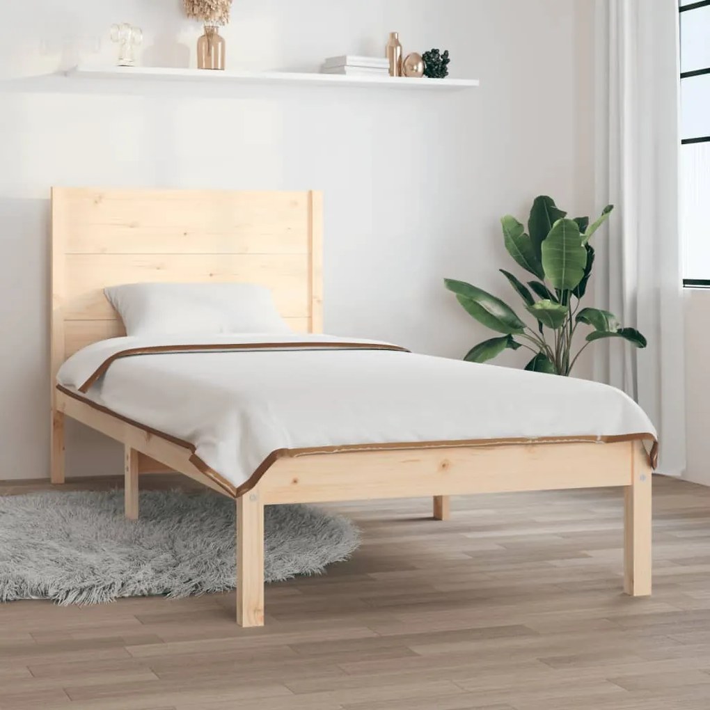 3104138 vidaXL Cadru de pat, 90x200 cm, lemn masiv de pin
