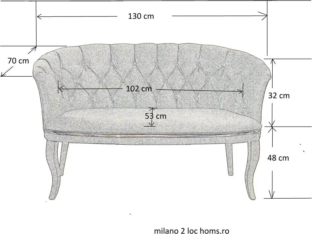 Set canapea Milano Relax Homs textil maro