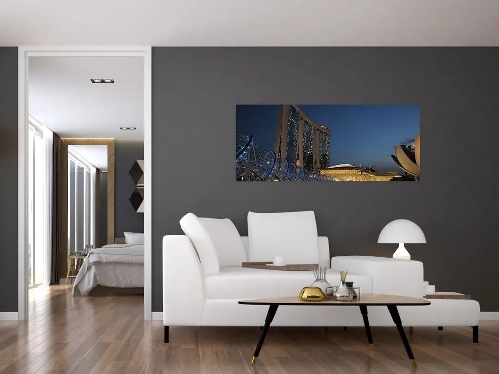 Tablou cu metropolă modernă (120x50 cm)