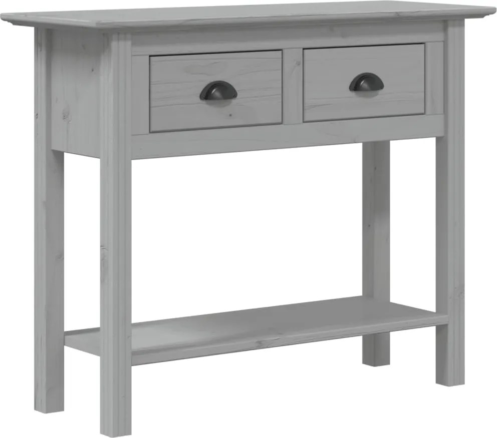 vidaXL Măsuță consolă "BODO", gri, 91x35x74 cm, lemn masiv de pin