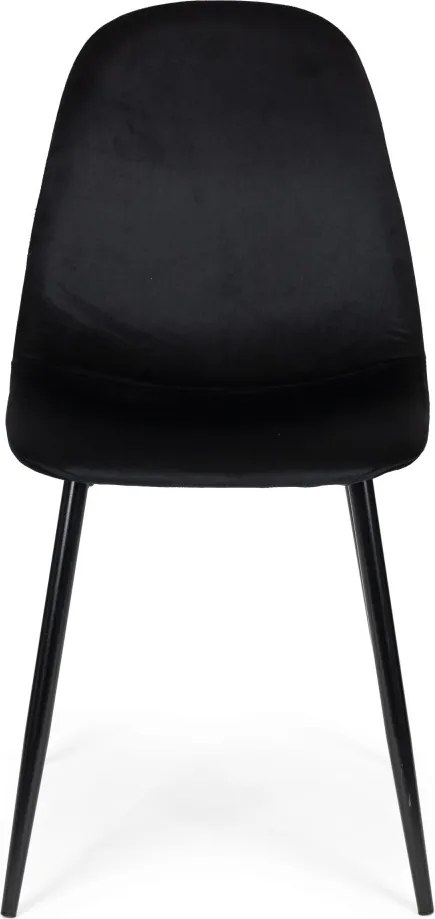 Set de 4 scaune din catifea negru