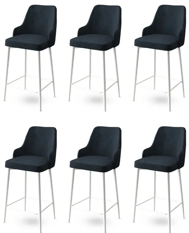 Set de scaune de bar Enox Anthracite, 6 buc.