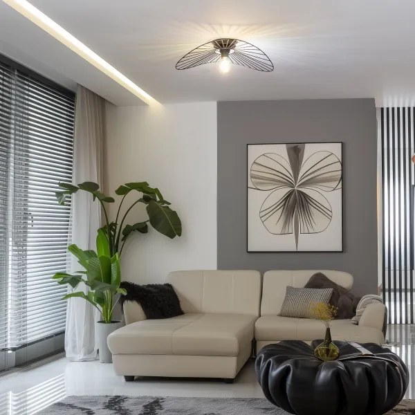 Brilagi - Lustră LED aplicată CERIA WIRE, 1xE27/40W/230V, 40x56 cm, neagră