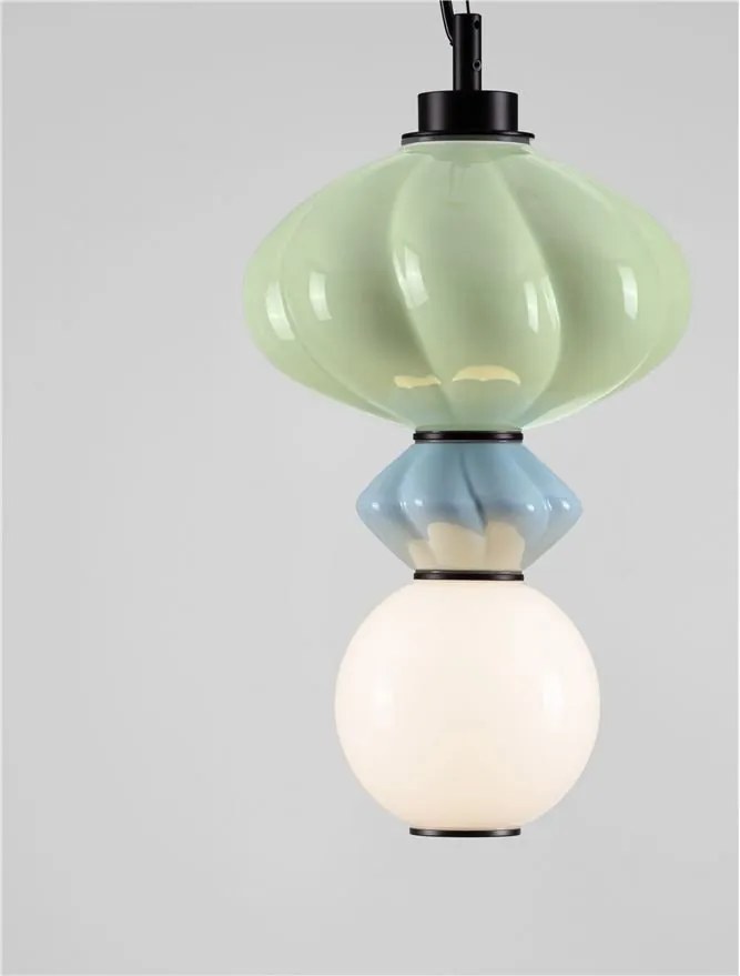 Pendul LED decorativ ceramic Verde, Albastru, Alb, ONETA