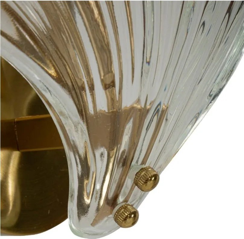 Aplică de perete aurie din sticlă Da Muro Shell – Mauro Ferretti