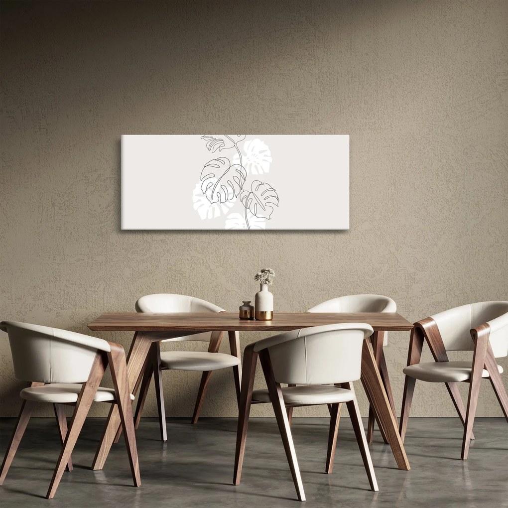 Tablou - Linia de artă monstera N⁰3 (120x50 cm)