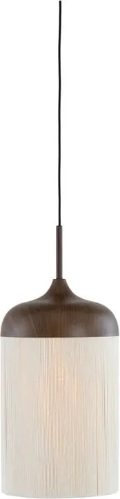 Lustră maro închis cu abajur textil ø 16 cm Dania – Light &amp; Living