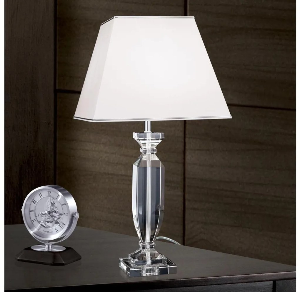 Lampă de cristal de masă Orion LA 4-1207 POKAL 1xE27/60W/230V alb/transparent