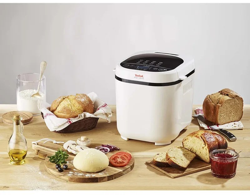 Aparat de paine Tefal Pain Dore PF210138, 700W, 1000/750/500 gr., 3 nivele de coacere, 12 Programe, Alb