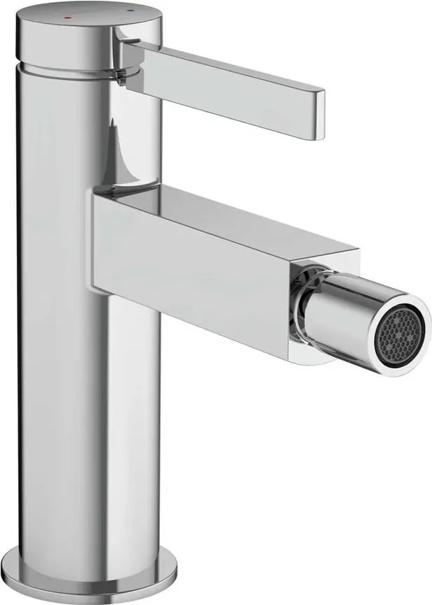 Baterie bideu monocomanda Hansgrohe Finoris cu ventil Push-Open crom