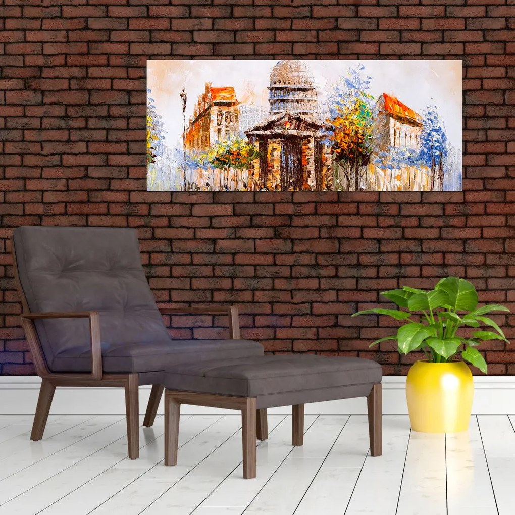 Tablou - Monument de oraș pictat (120x50 cm)