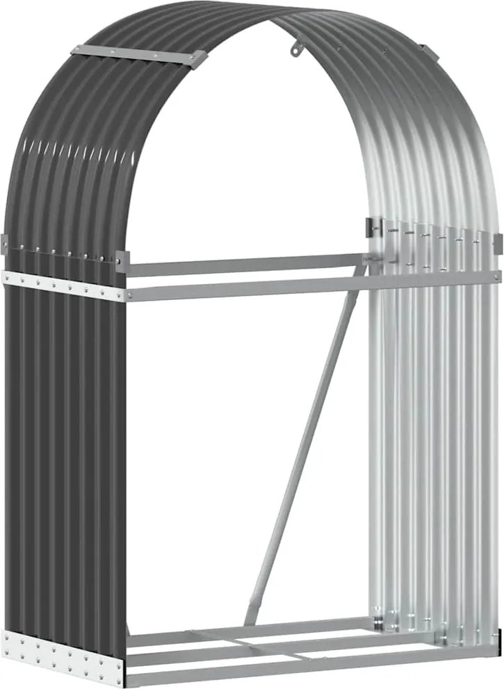 vidaXL Suport pentru lemne, antracit, 80x45x120 cm, oțel galvanizat