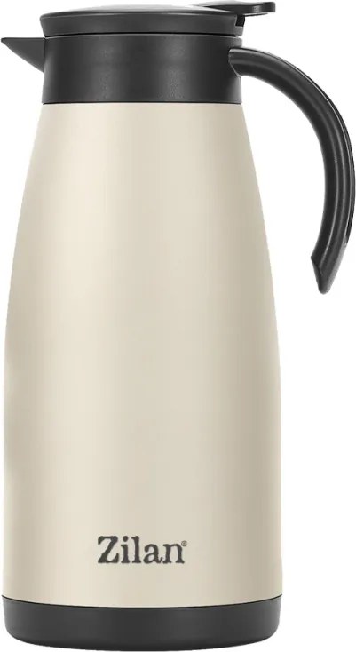 Termos Zilan ZLN0783 crem din inox, capacitate 1.5L, metine rece pana la 24 ore si cald pana la 18 ore