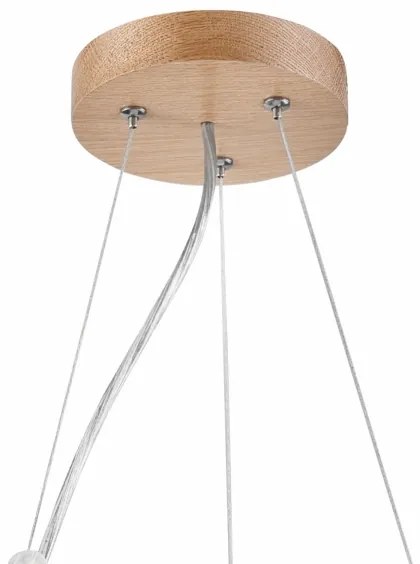 Lustră pe cablu OAK 2xE27/60W/230V stejar ø 37 cm