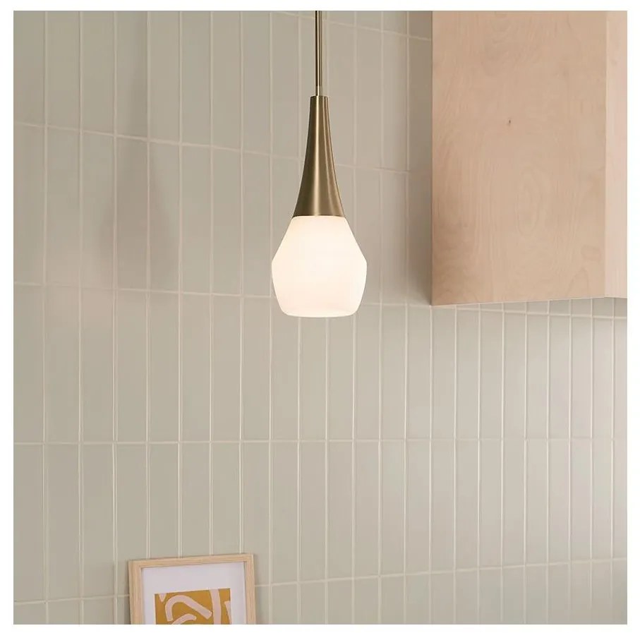 Lustră pe tijă Kichler KL-DEELA-P-CPZ DEELA 1xE27/60W/230V d. 17,8 cm alamă