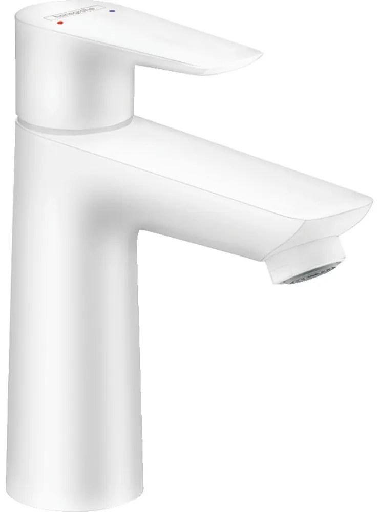 Baterie lavoar Hansgrohe Talis E 110 cu ventil Pop-Up alb mat