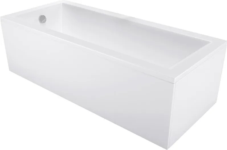 Mexen Cubik cadă dreptunghiulară 120 x 70 cm cu mască, albă - 55031207000X