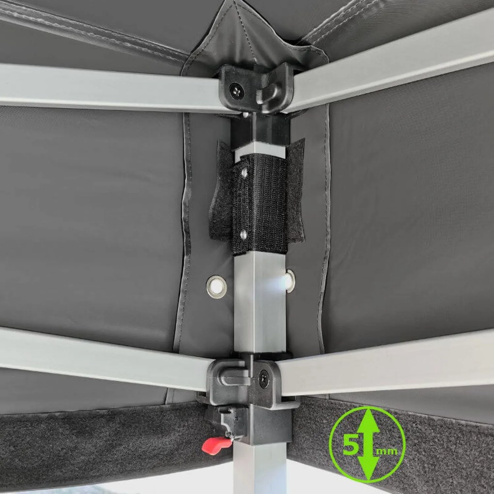 Cort pavilion pliabil 2x3m - fara 3 pereti - Negru