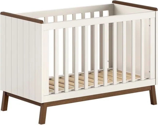 Pătuț bej din lemn de pin cu înălțime reglabilă 60x120 cm Sezane – Vipack