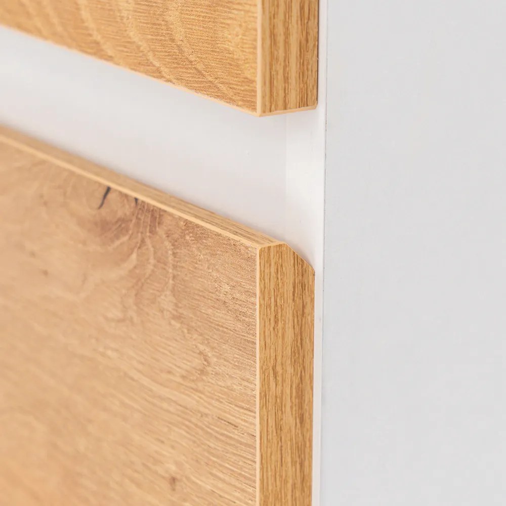 Mobilier complet de baie Vario Forte 120, stejar alb