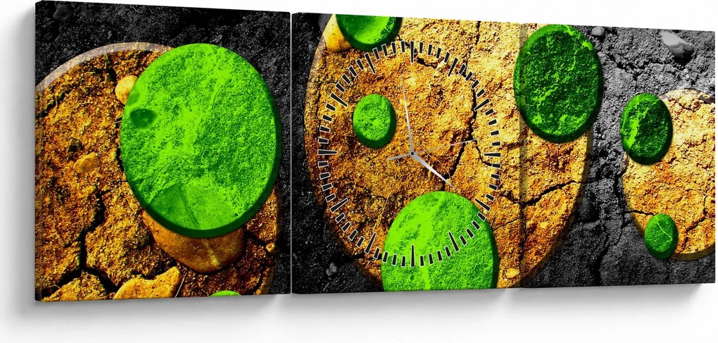 Tablou abstract - Bilă (cu ceas) (90x30 cm)