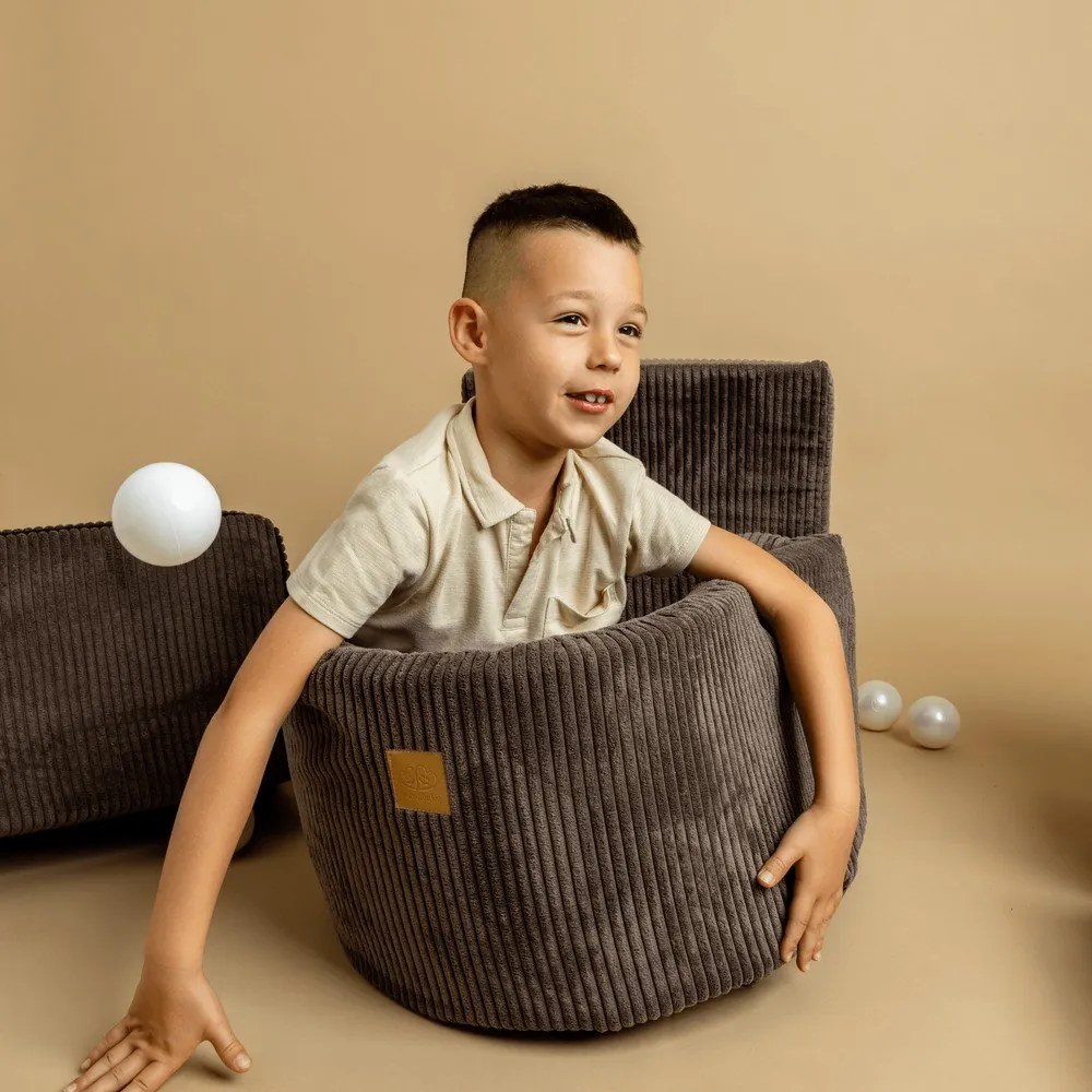 Teren de joacă din spumă turcoaz 5 buc. din catifea reiată înălțime 30 cm 250x45 cm Montessori – Meowbaby