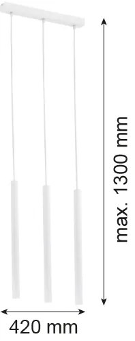 Argon 6178 - Lustr ETNA 3xG9/6W/230V alb pe cablu