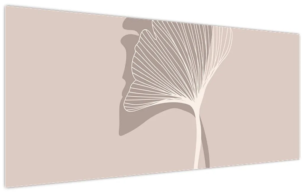 Tablou - Frunze bej N⁰4 (120x50 cm)