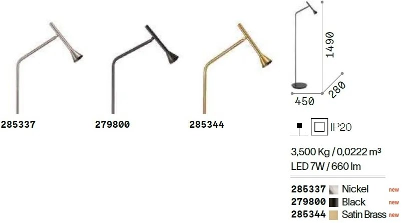 Lampadar, Lampa de podea DIESIS PT NERO