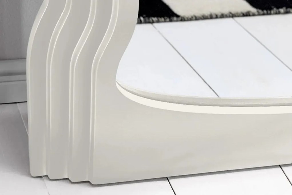 Oglinda de perete design modern Wave 160cm, alb A-45941 VC