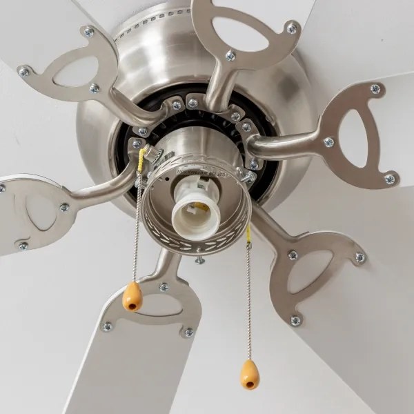 Ventilator de tavan ZEVENTI GALDANA 1xE27/60W/230V gri/alb