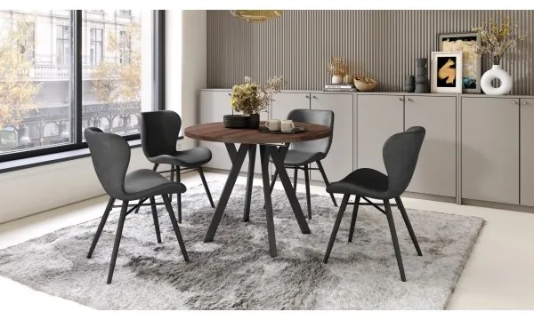 Masă extensibilă de dining ARTUR stejar/negru