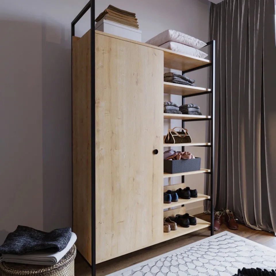 Dulap pentru Haine L613, Stejar