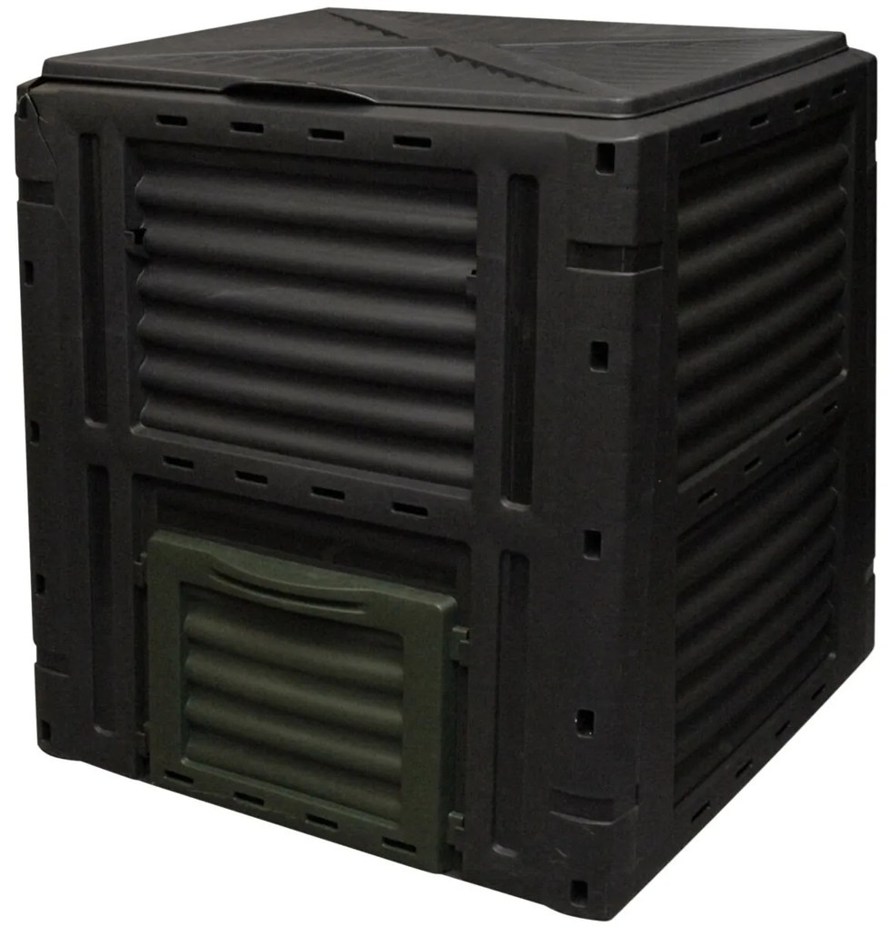 Compostor, 450 l , negru, 80 x 80 x 81 cm