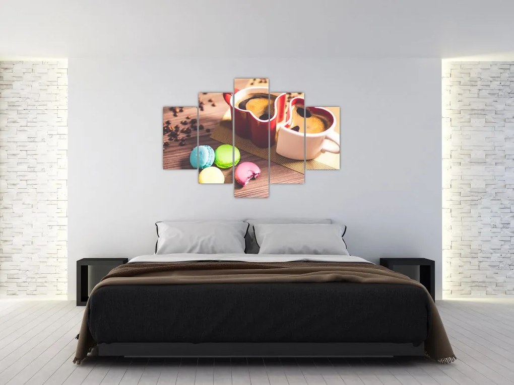 Tablou cu cafea și macarooni (150x105 cm)