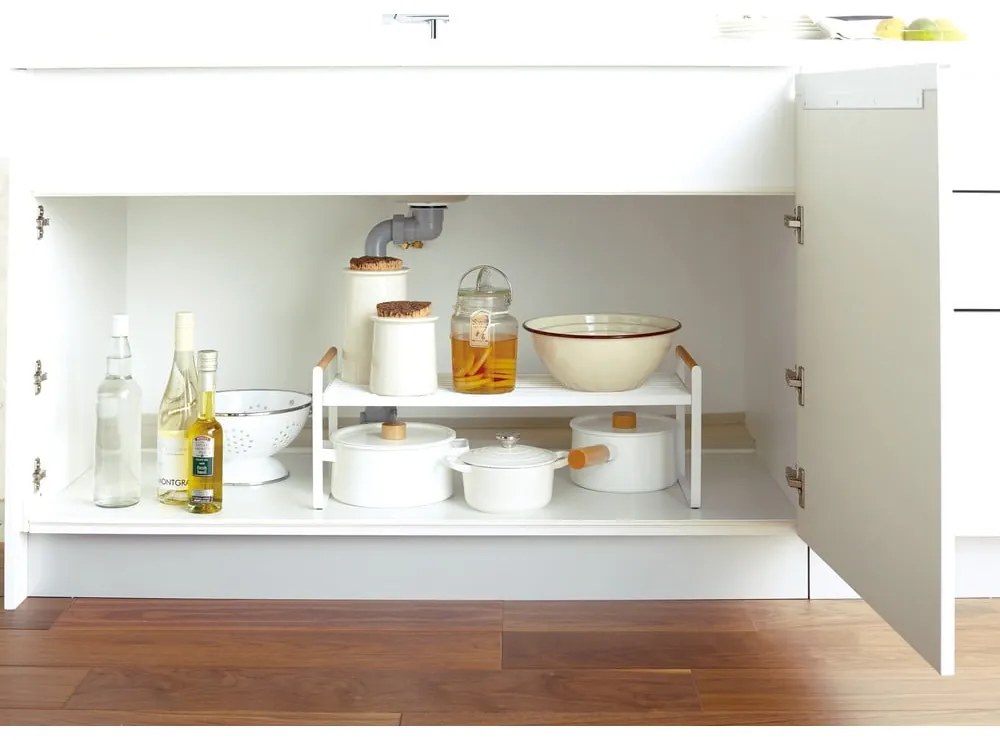 Raft metalic de bucătărie Yamazaki Tosca, alb