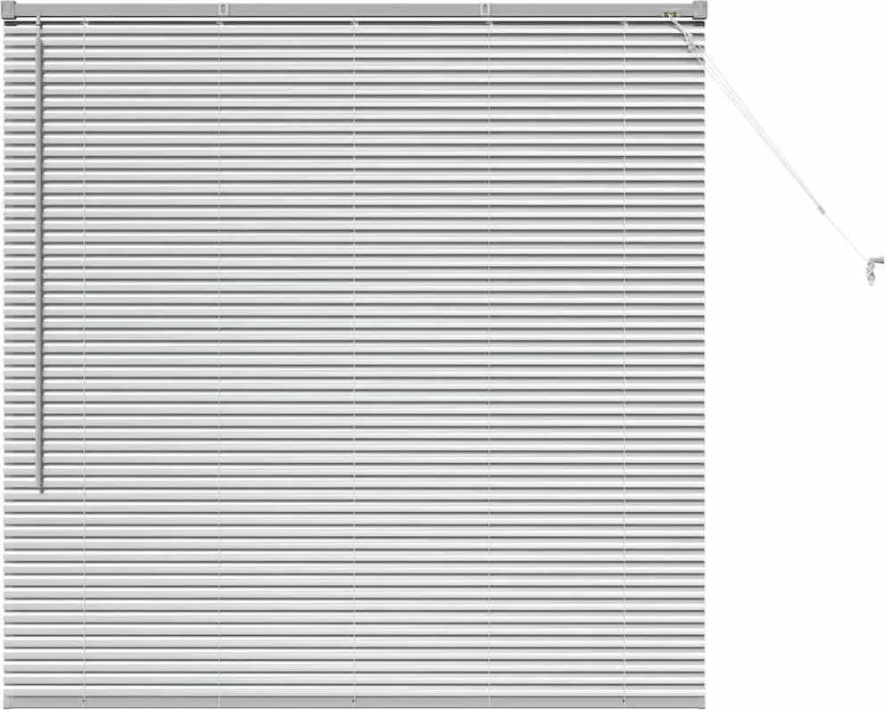 vidaXL Jaluzele venetiene Manual Argintiu 130 x 125 cm Aluminiu