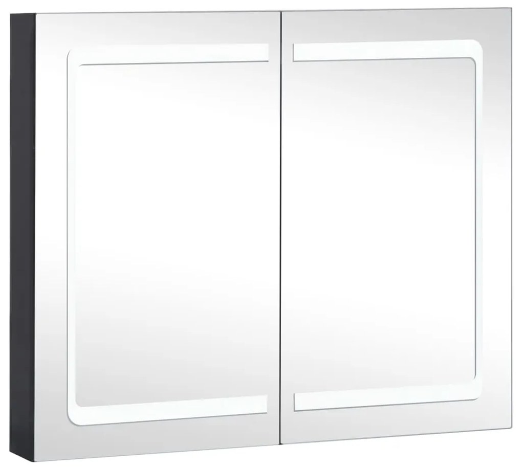 325545 vidaXL Dulap de baie cu oglindă și LED, 80x12,2x68 cm