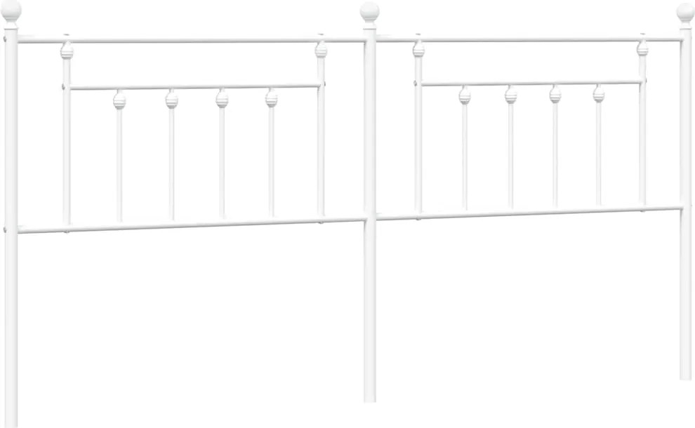 vidaXL Tăblie de pat de schimb metalică, alb, 193 cm